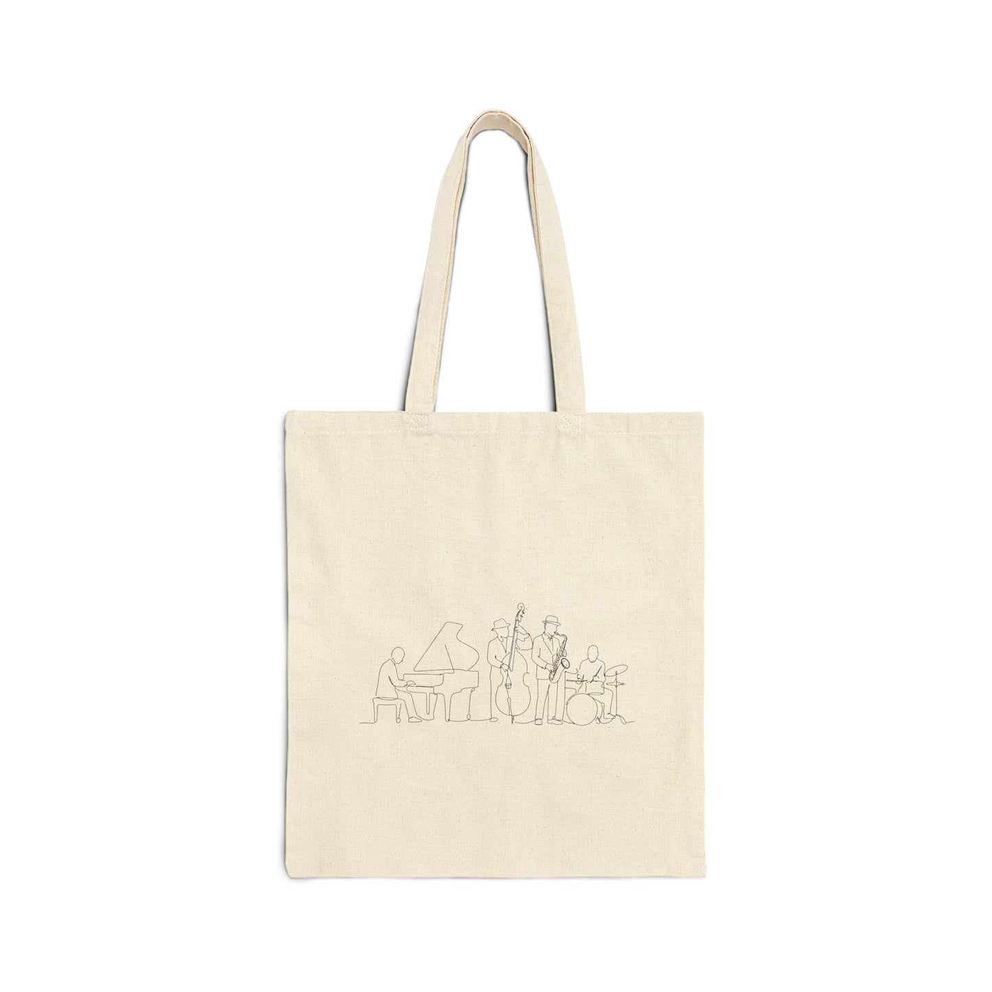 Canvas Tote Bag — Minimal Beach Sketch Cotton Shopper