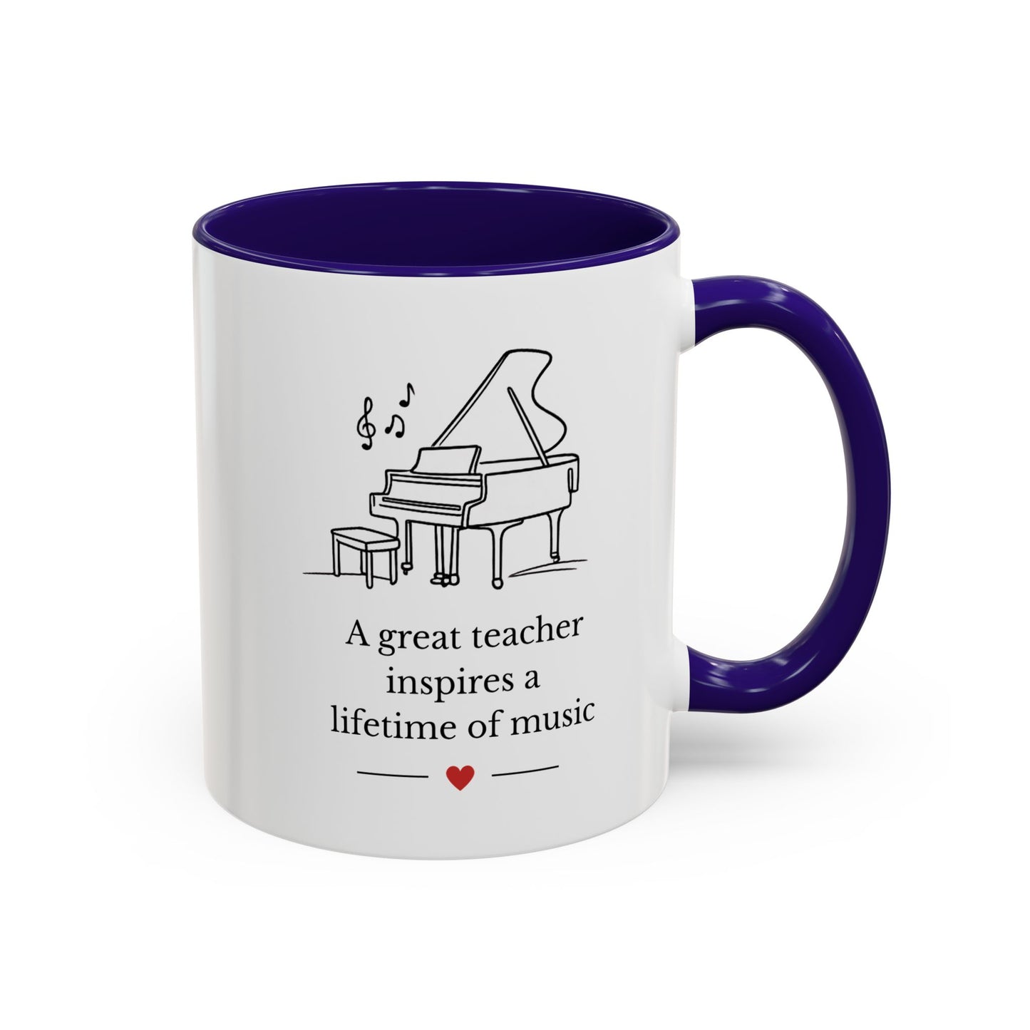 Music Teacher Mug — “A great teacher inspires a lifetime of music”