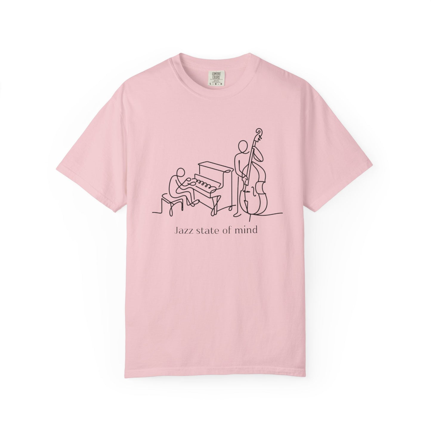 Jazz State of Mind T-Shirt - Minimalist Piano & Double Bass Music Tee
