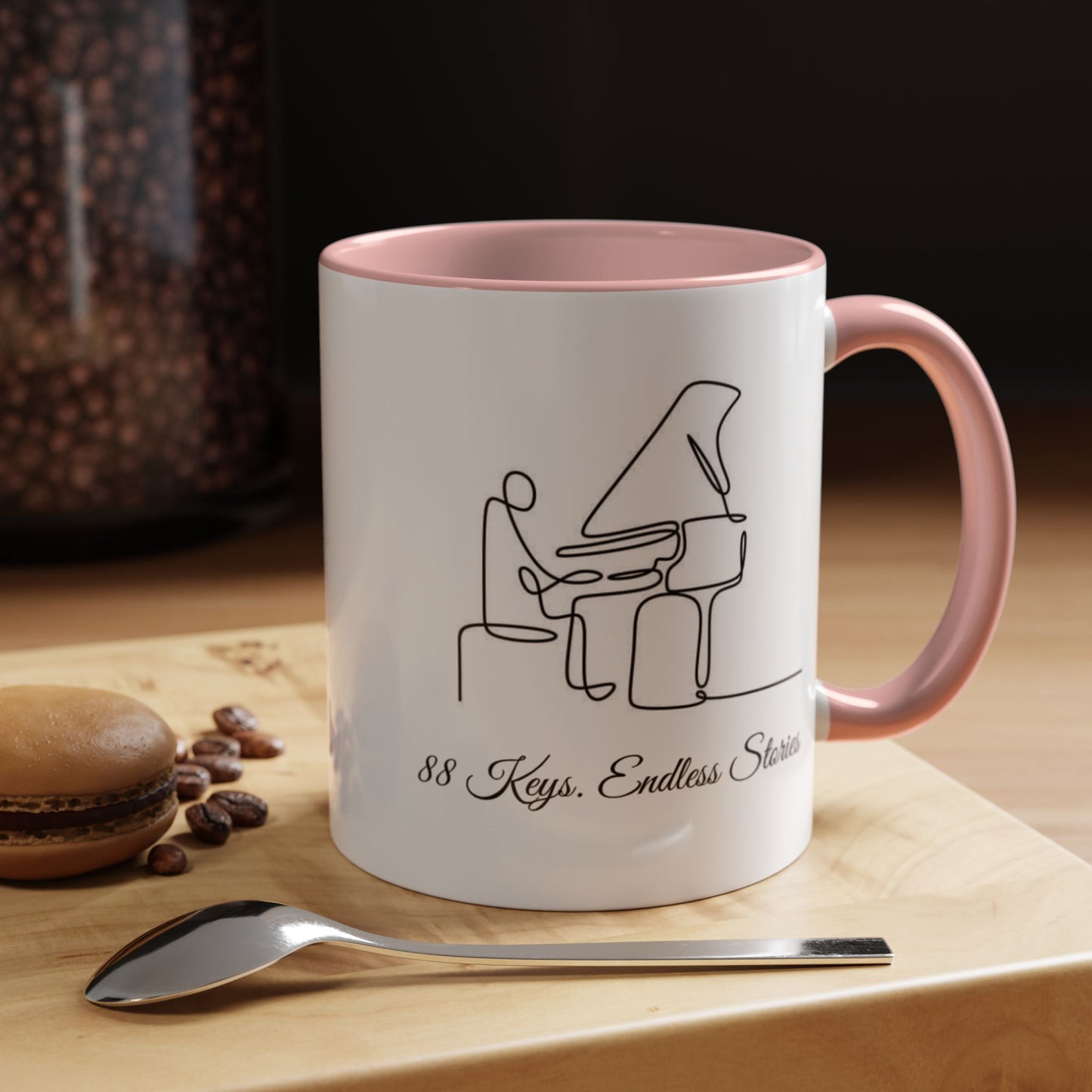 Piano Mug — "88 Keys, Endless Stories"  Coffee Mug