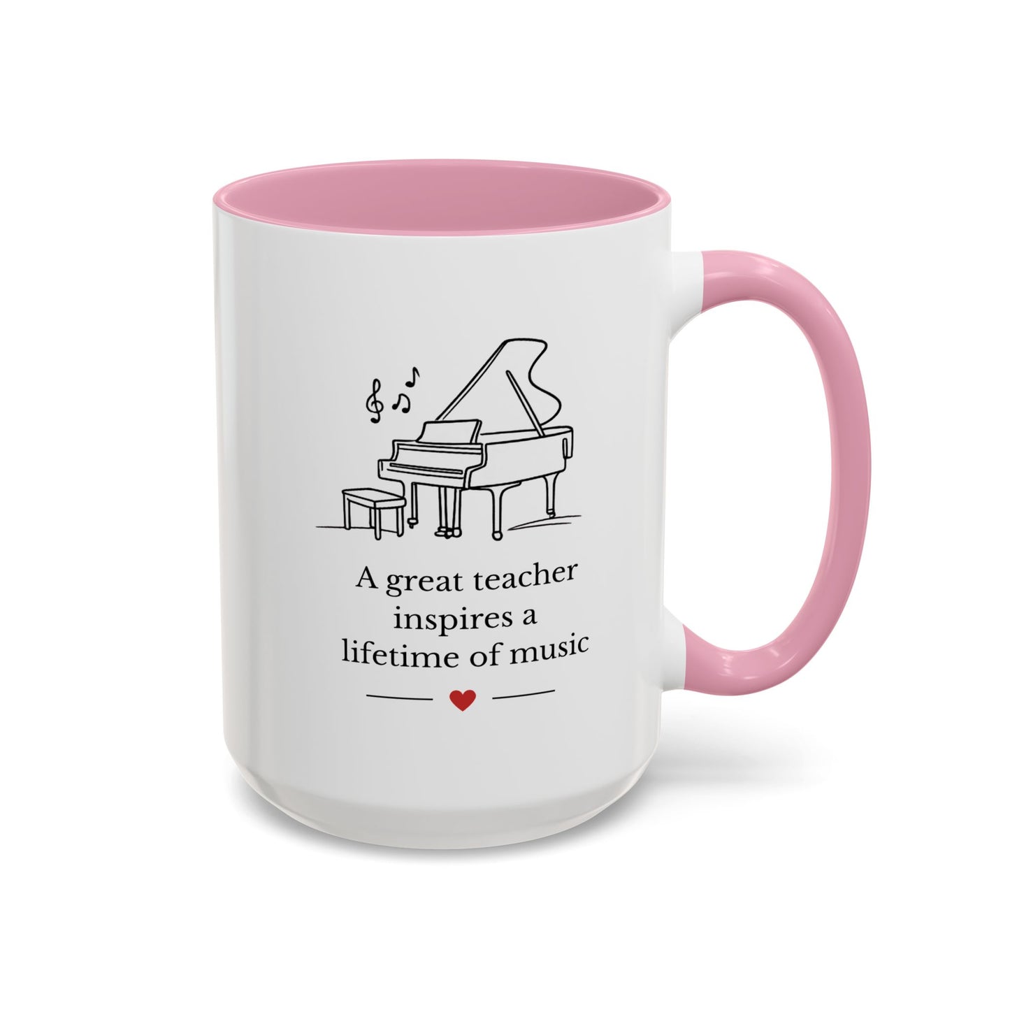 Music Teacher Mug — “A great teacher inspires a lifetime of music”