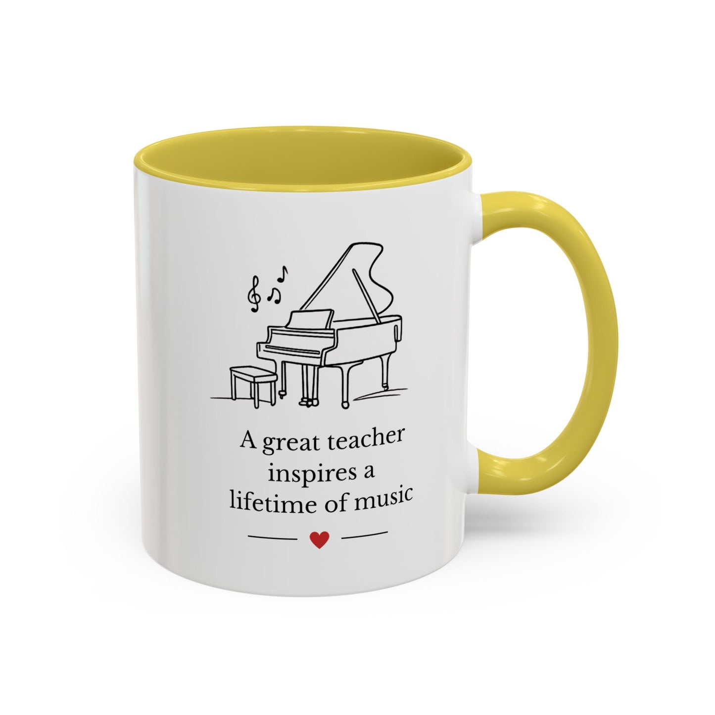 Music Teacher Mug — “A great teacher inspires a lifetime of music”