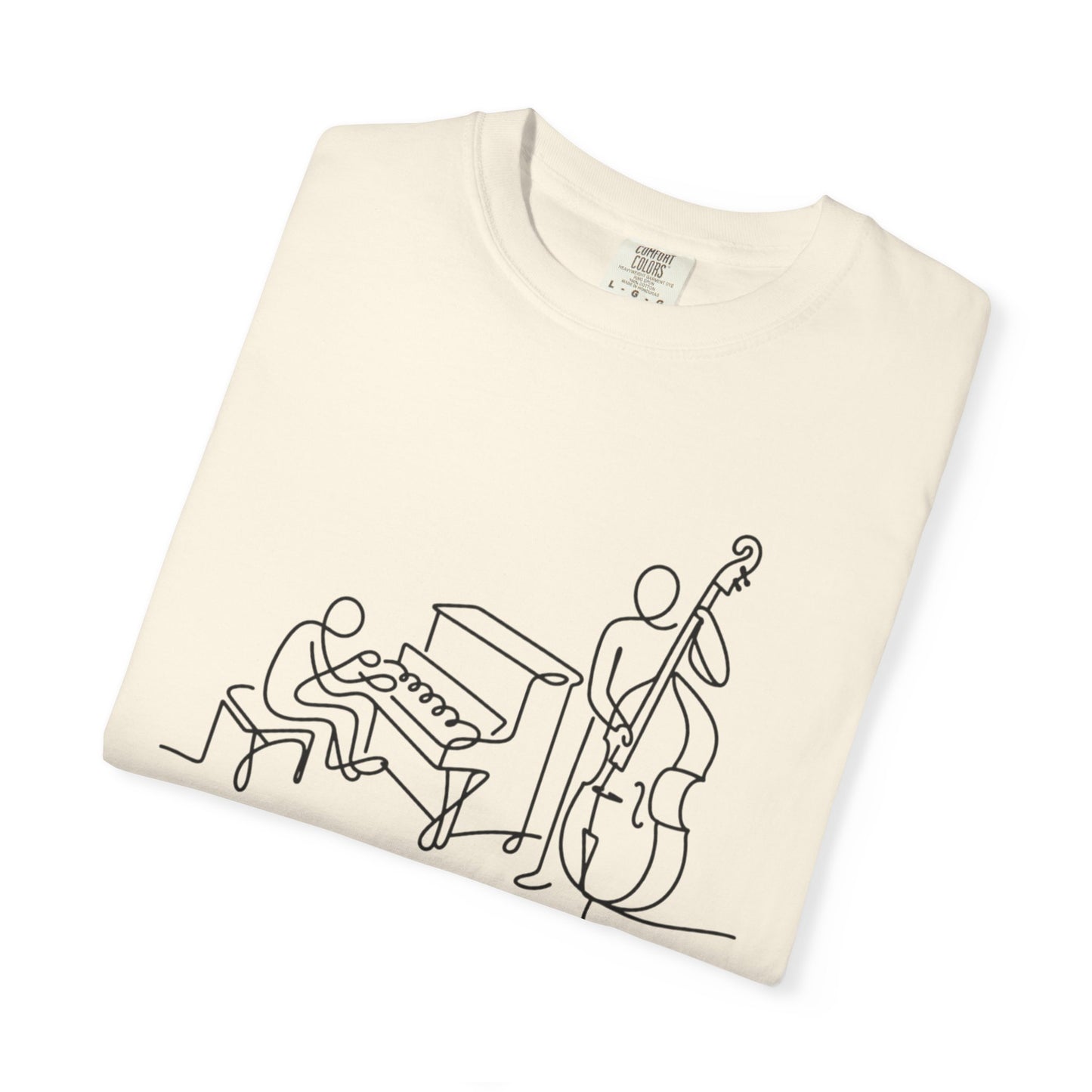 Jazz State of Mind T-Shirt - Minimalist Piano & Double Bass Music Tee
