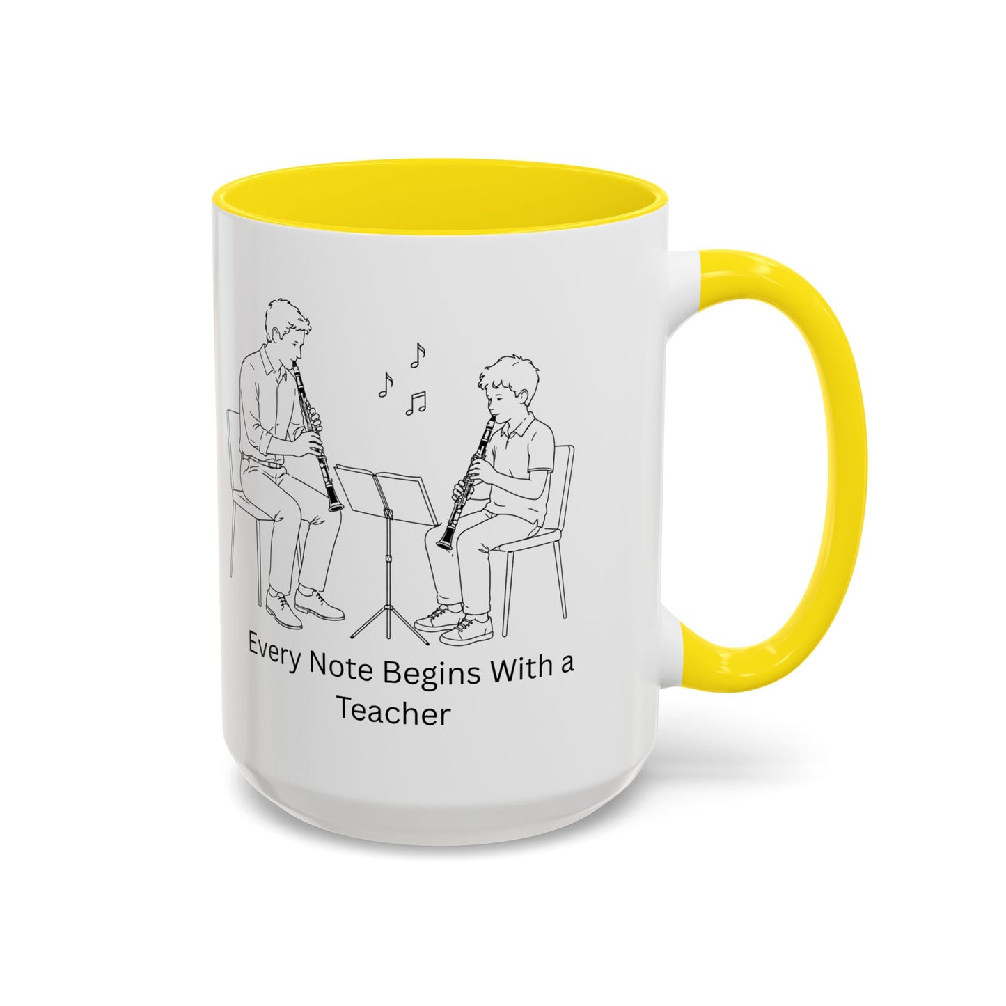 Cello Teacher Coffe Mug - Every Note Begins With a Teacher