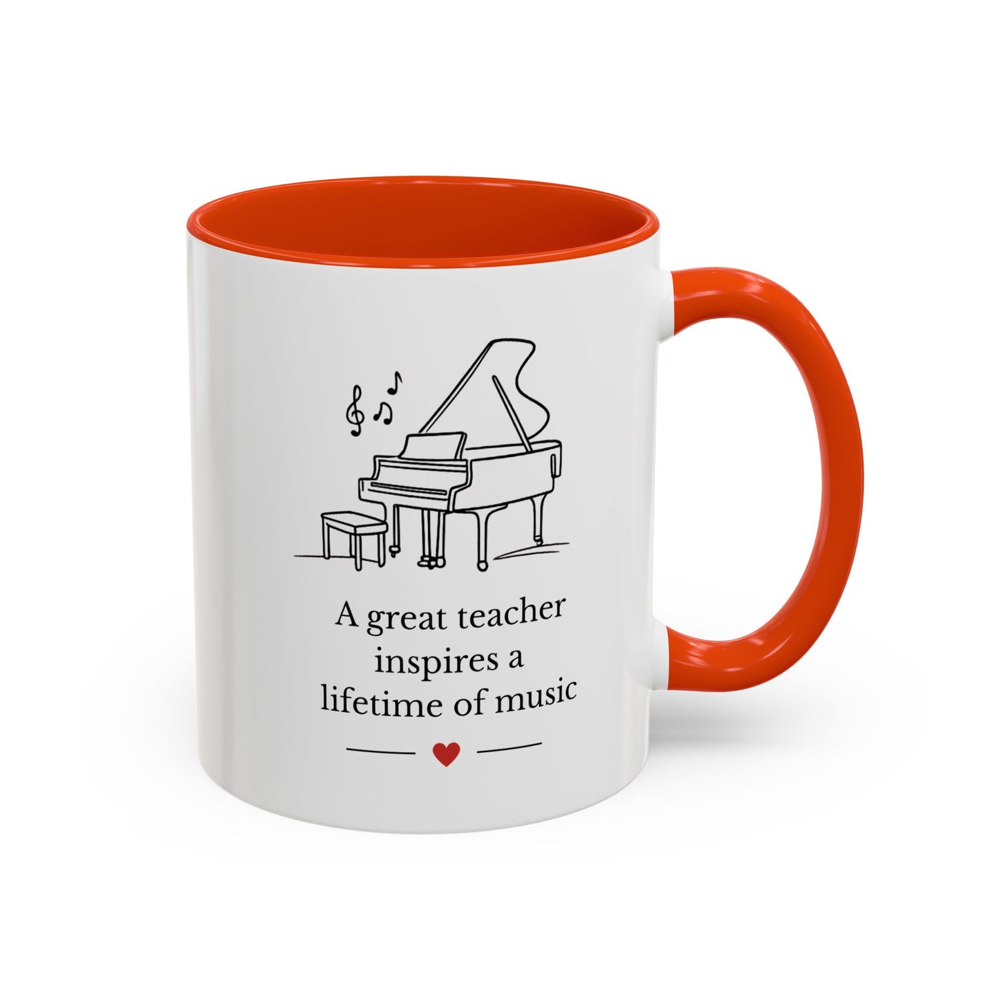 Music Teacher Mug — “A great teacher inspires a lifetime of music”