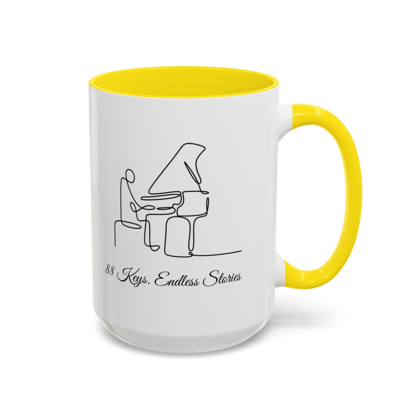 Piano Mug — "88 Keys, Endless Stories"  Coffee Mug