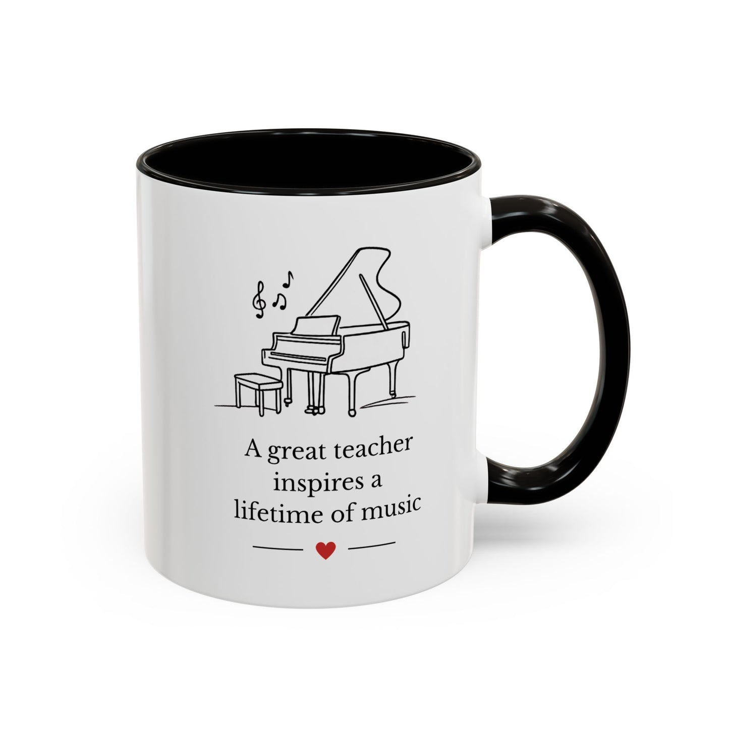 Music Teacher Mug — “A great teacher inspires a lifetime of music”