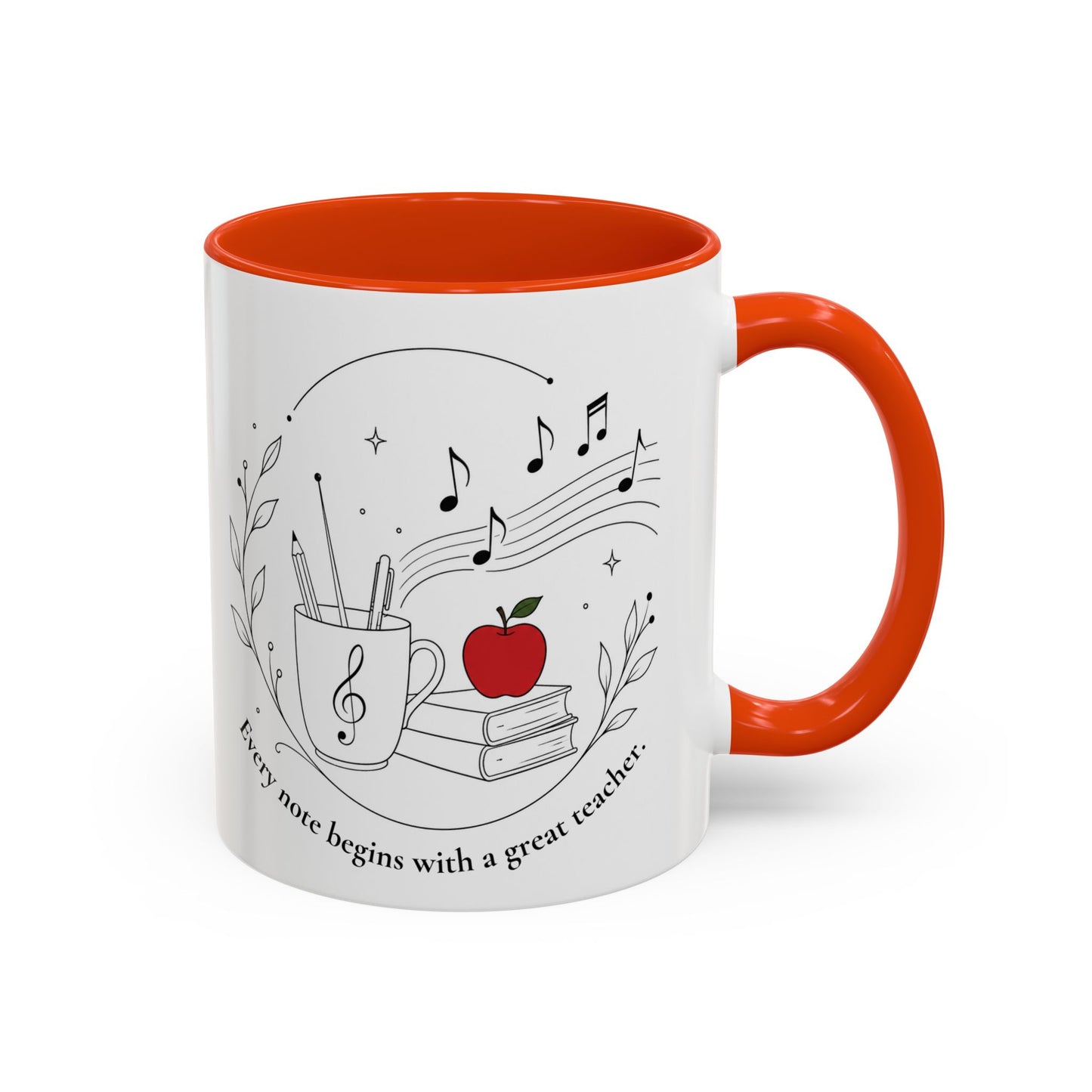Teacher Appreciation Music Mug (11oz/15oz) — "Every note begins with a great teacher"