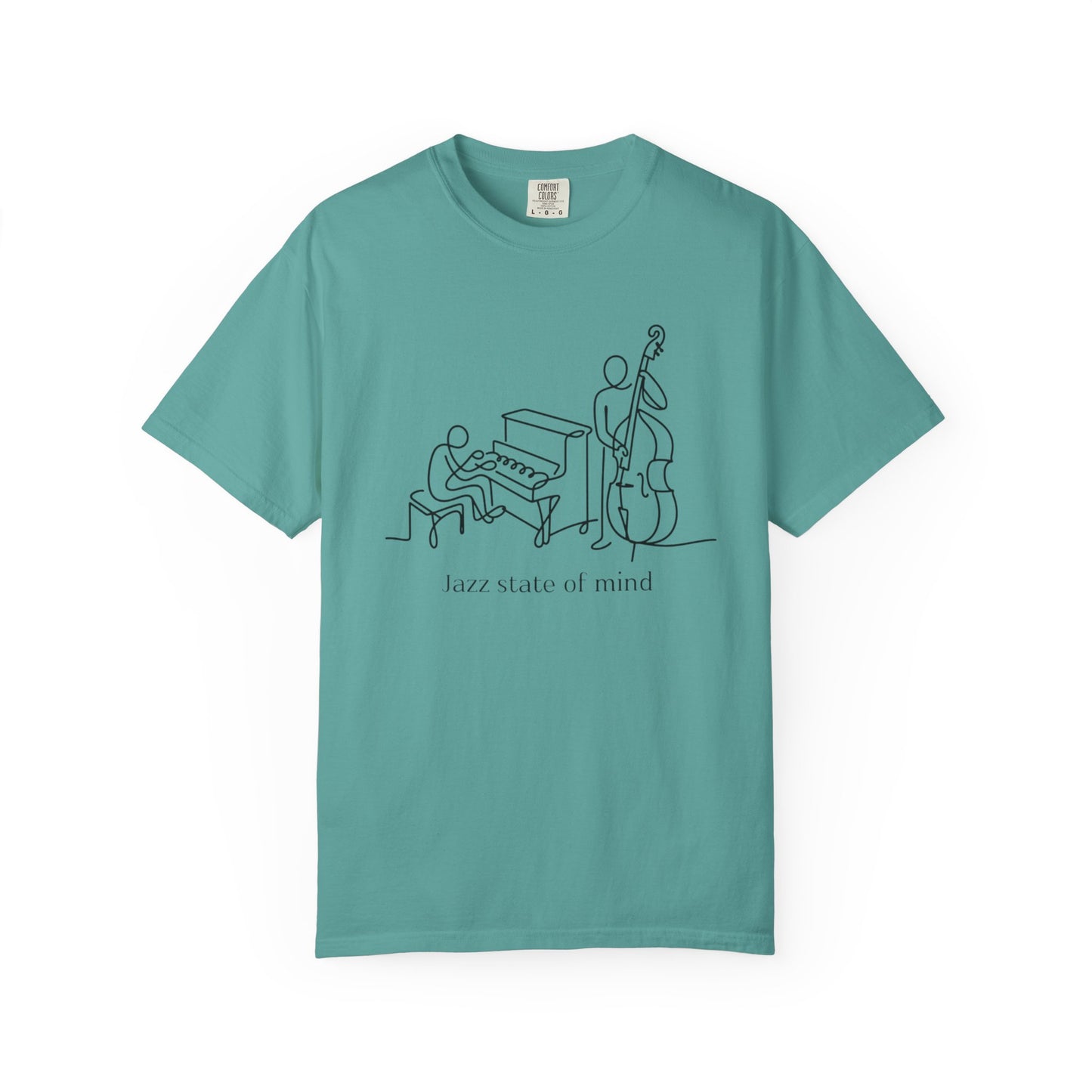 Jazz State of Mind T-Shirt - Minimalist Piano & Double Bass Music Tee