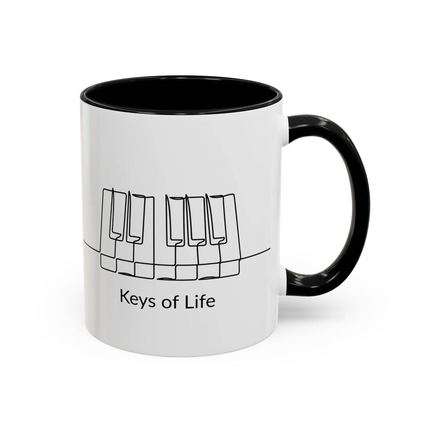 Keys of Life Piano Coffee Mug — Musician Gift Accent Mug (11/15oz)