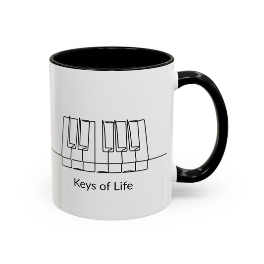 Keys of Life Piano Coffee Mug — Musician Gift Accent Mug (11/15oz)