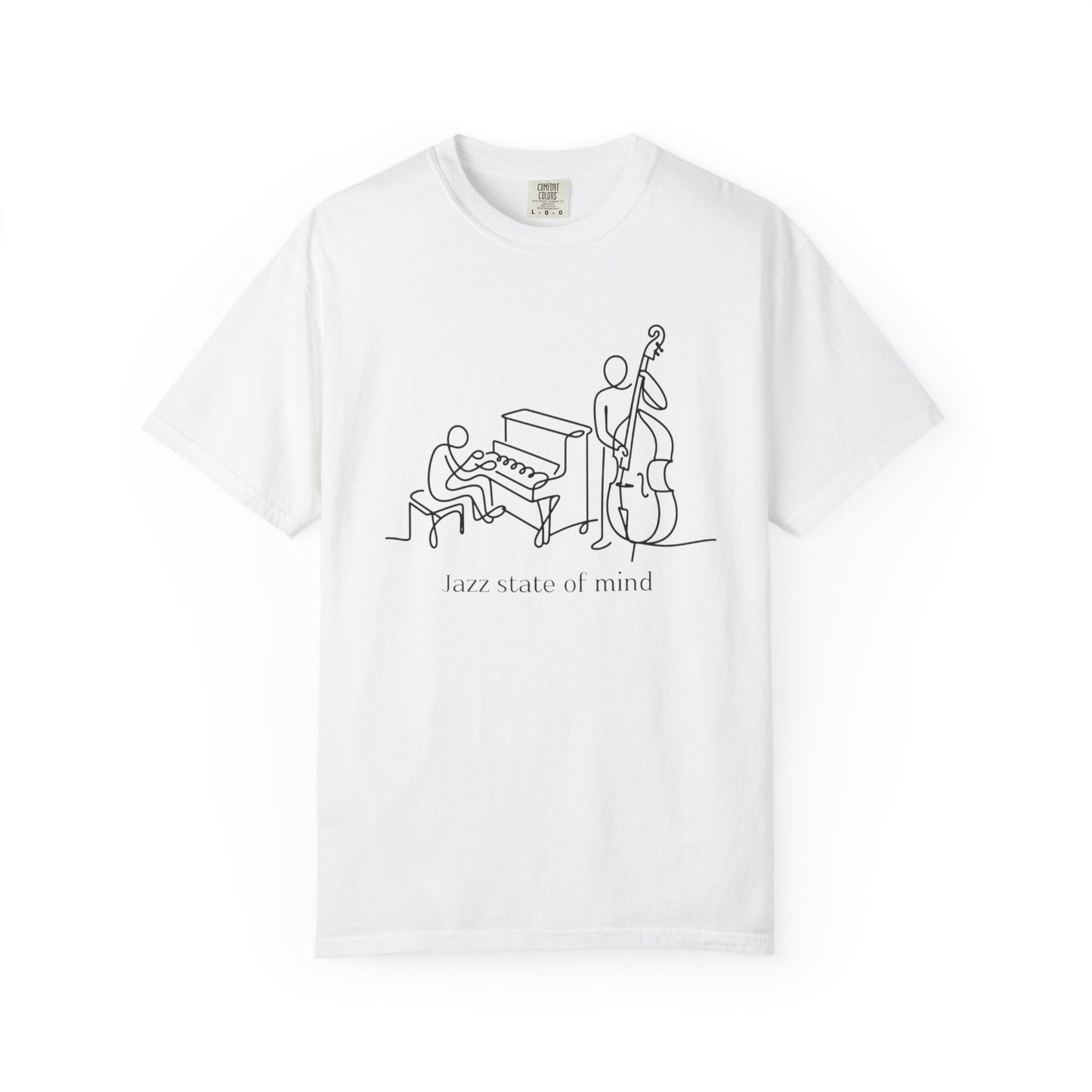 Jazz State of Mind T-Shirt - Minimalist Piano & Double Bass Music Tee