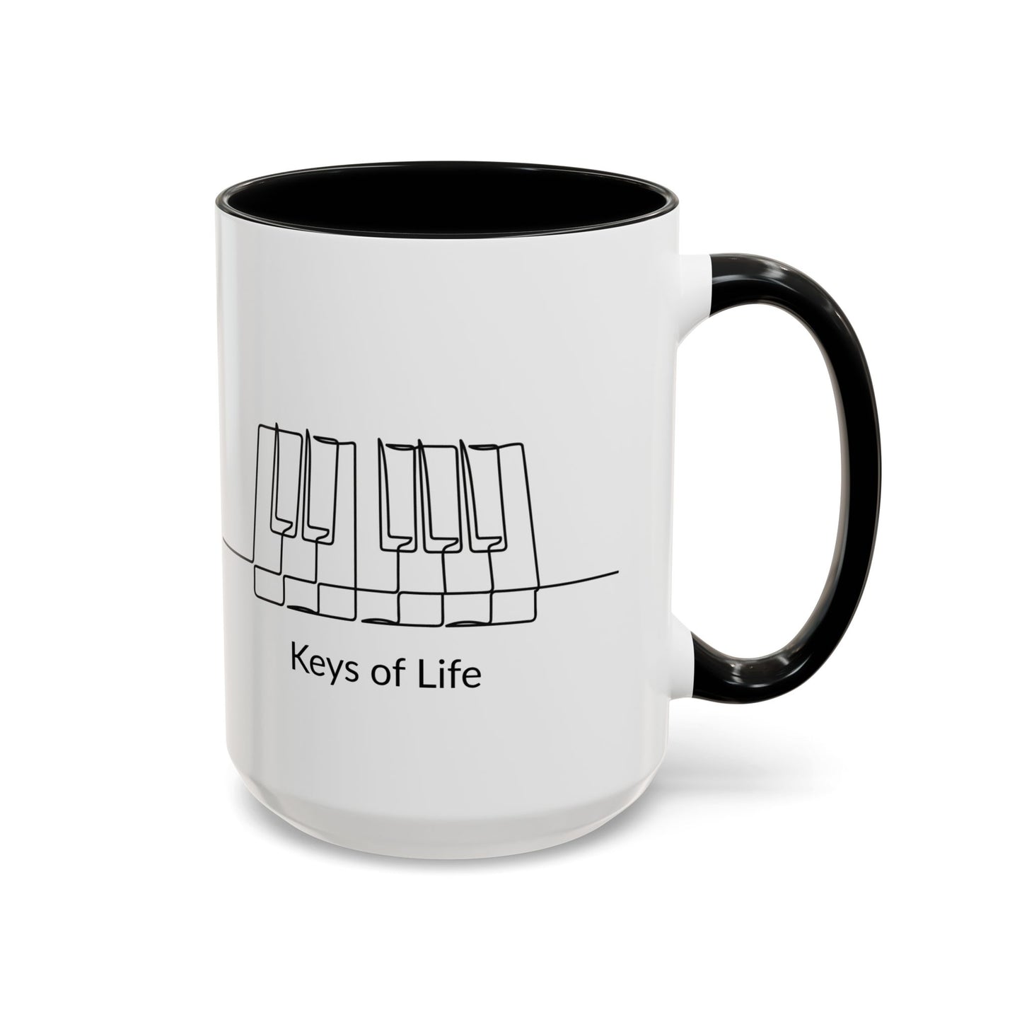 Keys of Life Piano Coffee Mug — Musician Gift Accent Mug (11/15oz)