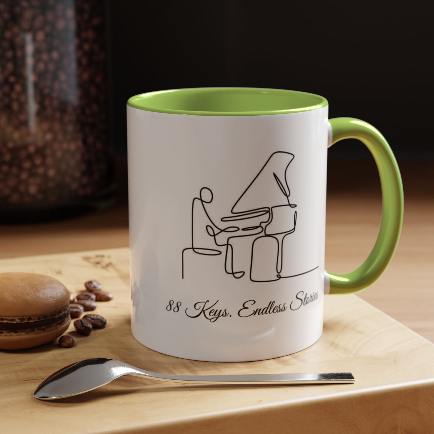 Piano Mug — "88 Keys, Endless Stories"  Coffee Mug