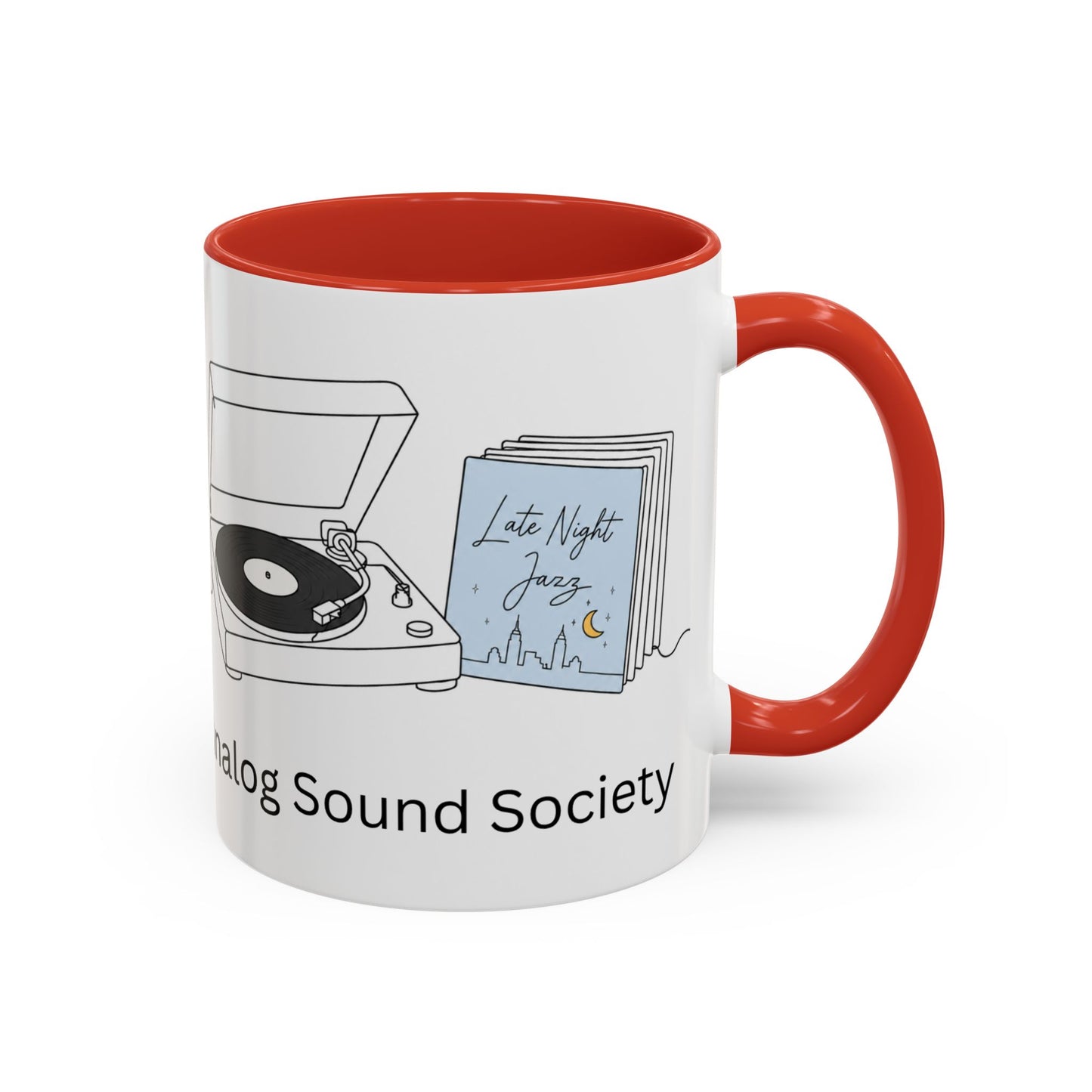 Analog Sound Society Accent Coffee Mug — Turntable Lovers 11/15oz