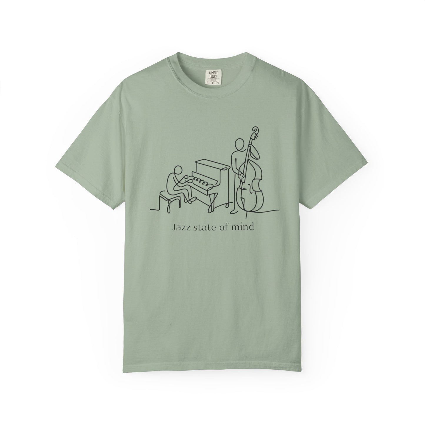 Jazz State of Mind T-Shirt - Minimalist Piano & Double Bass Music Tee