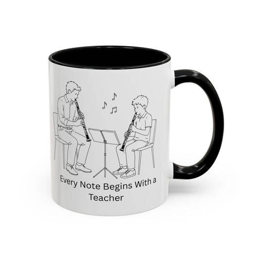 Cello Teacher Coffe Mug - Every Note Begins With a Teacher