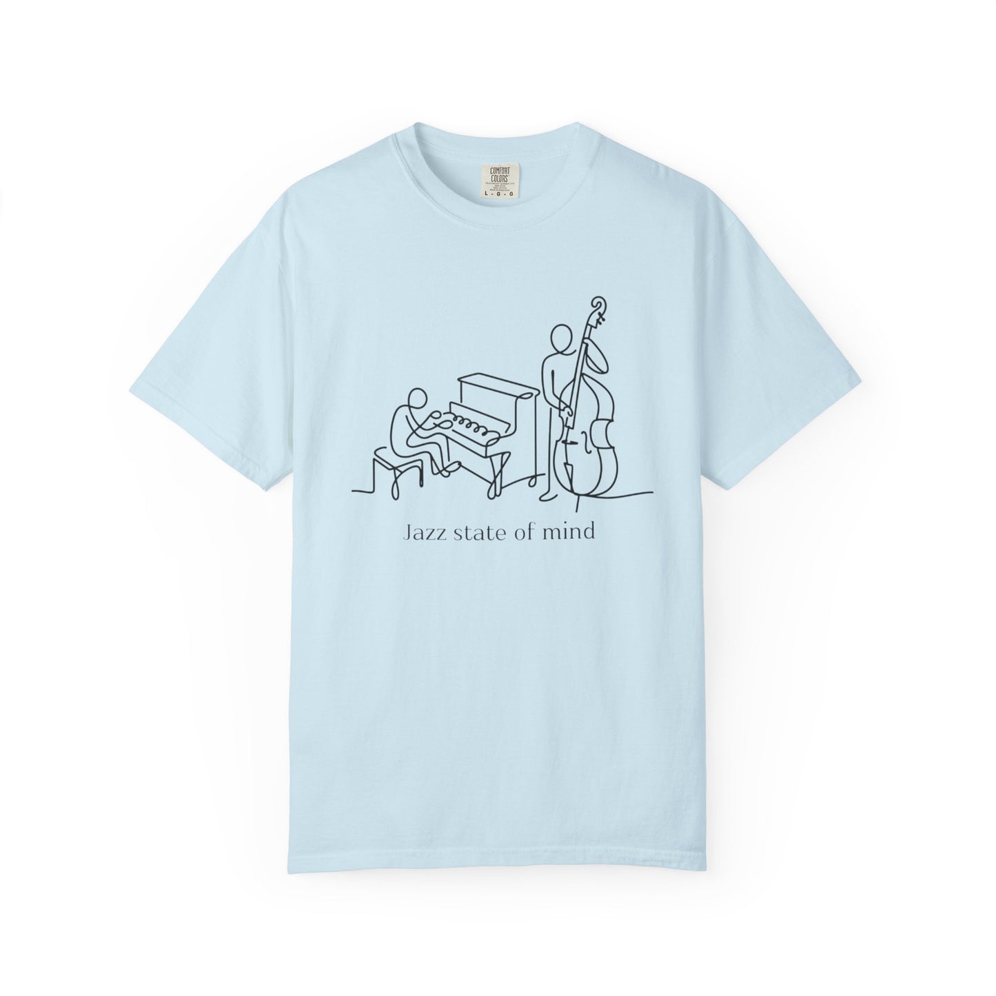 Jazz State of Mind T-Shirt - Minimalist Piano & Double Bass Music Tee