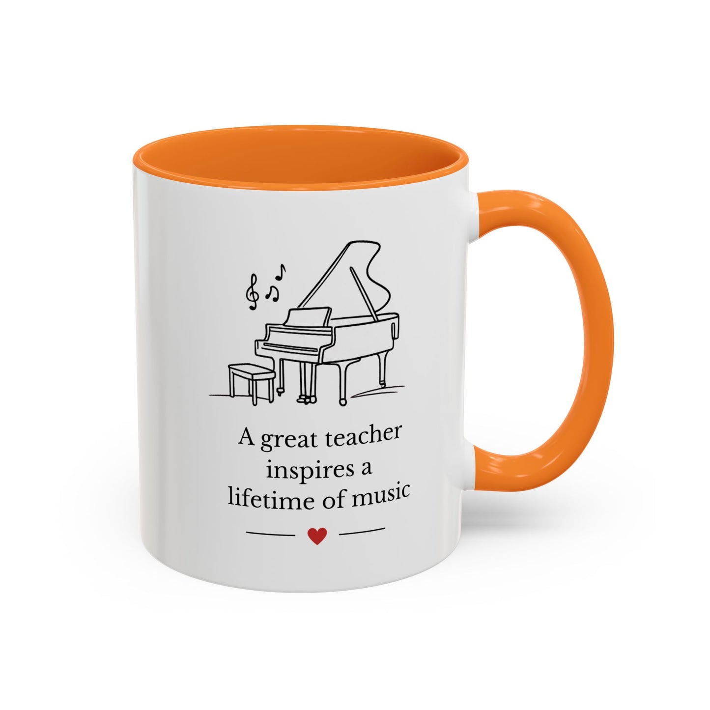 Music Teacher Mug — “A great teacher inspires a lifetime of music”