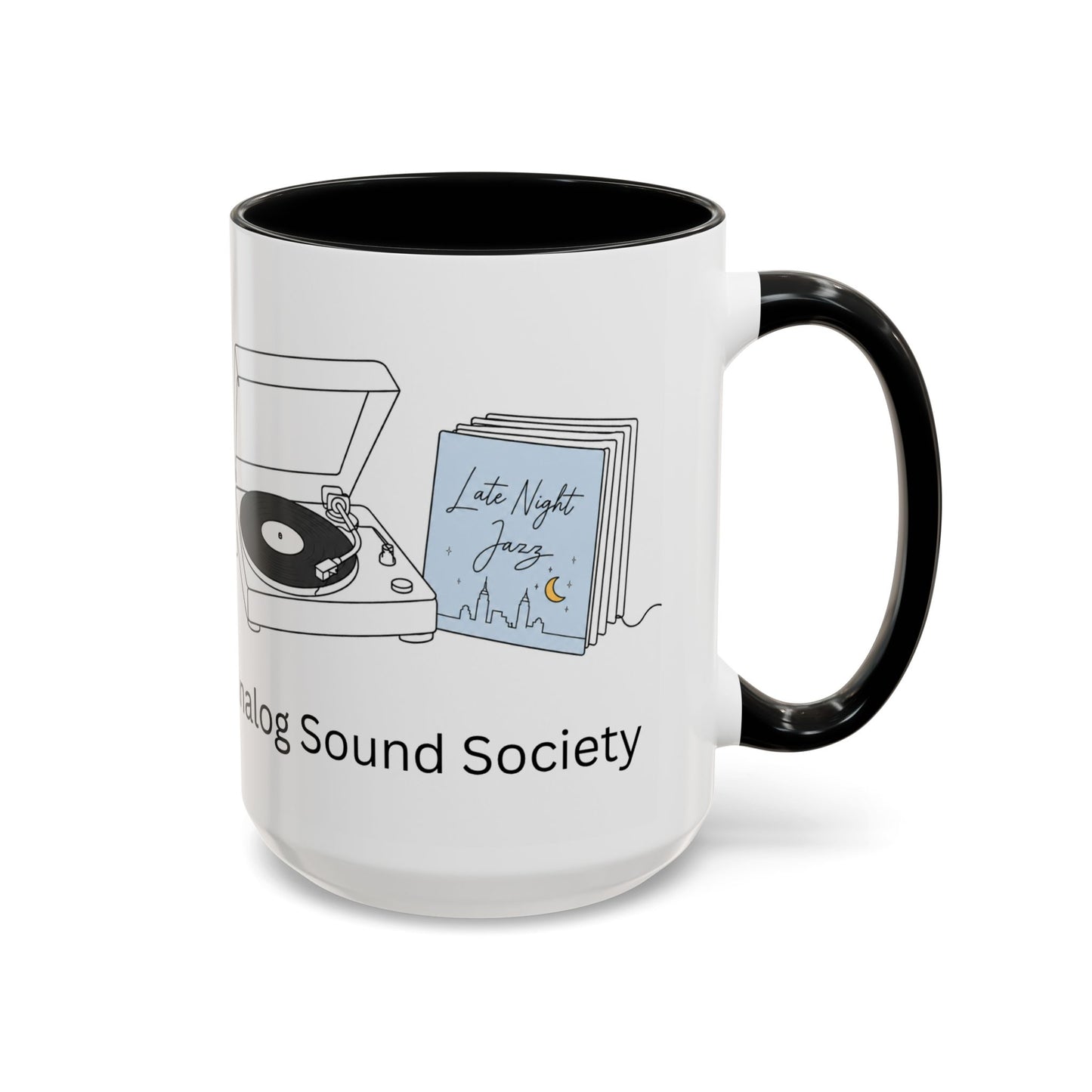 Analog Sound Society Accent Coffee Mug — Turntable Lovers 11/15oz