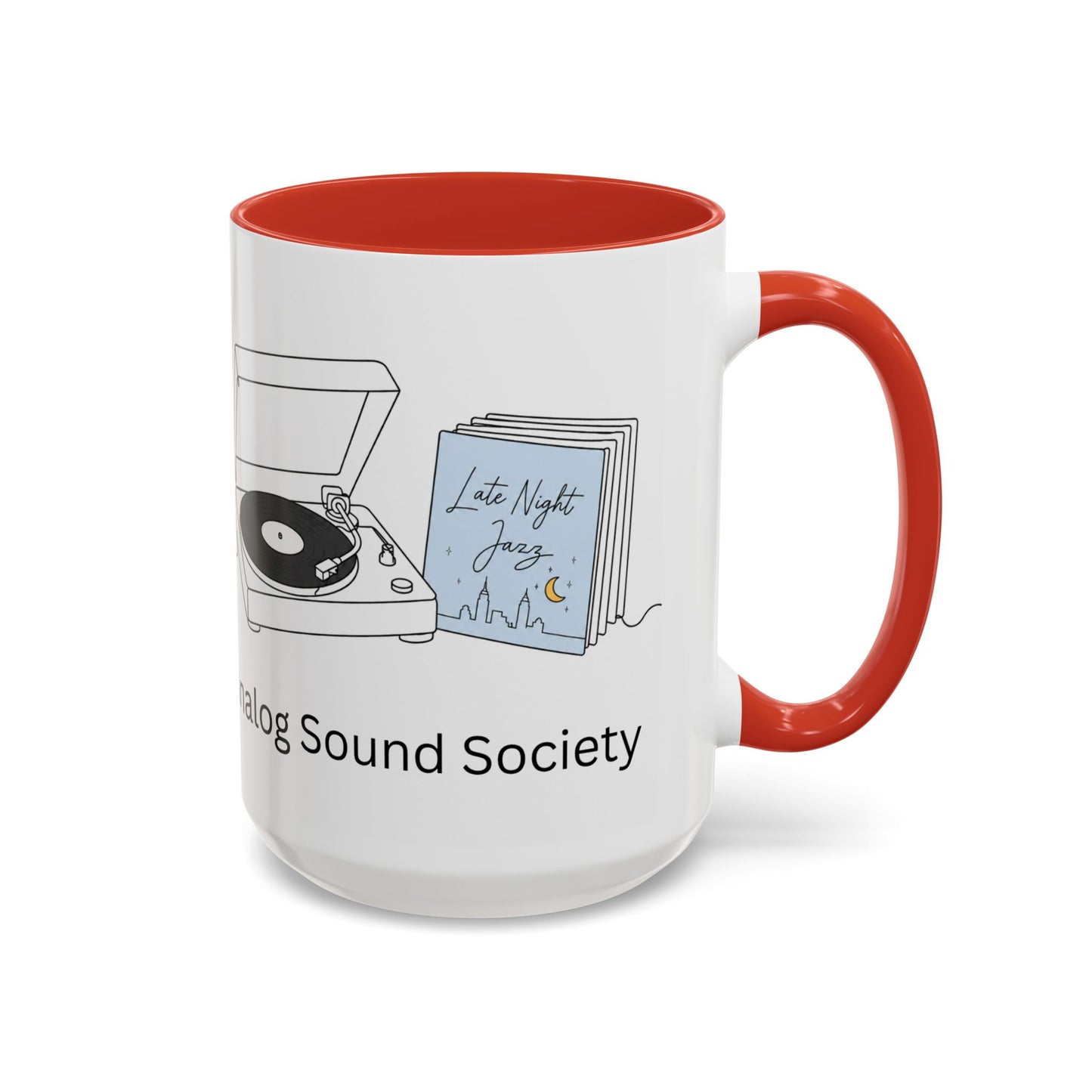 Analog Sound Society Accent Coffee Mug — Turntable Lovers 11/15oz