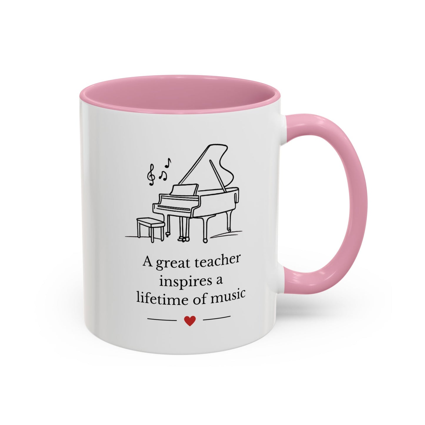Music Teacher Mug — “A great teacher inspires a lifetime of music”