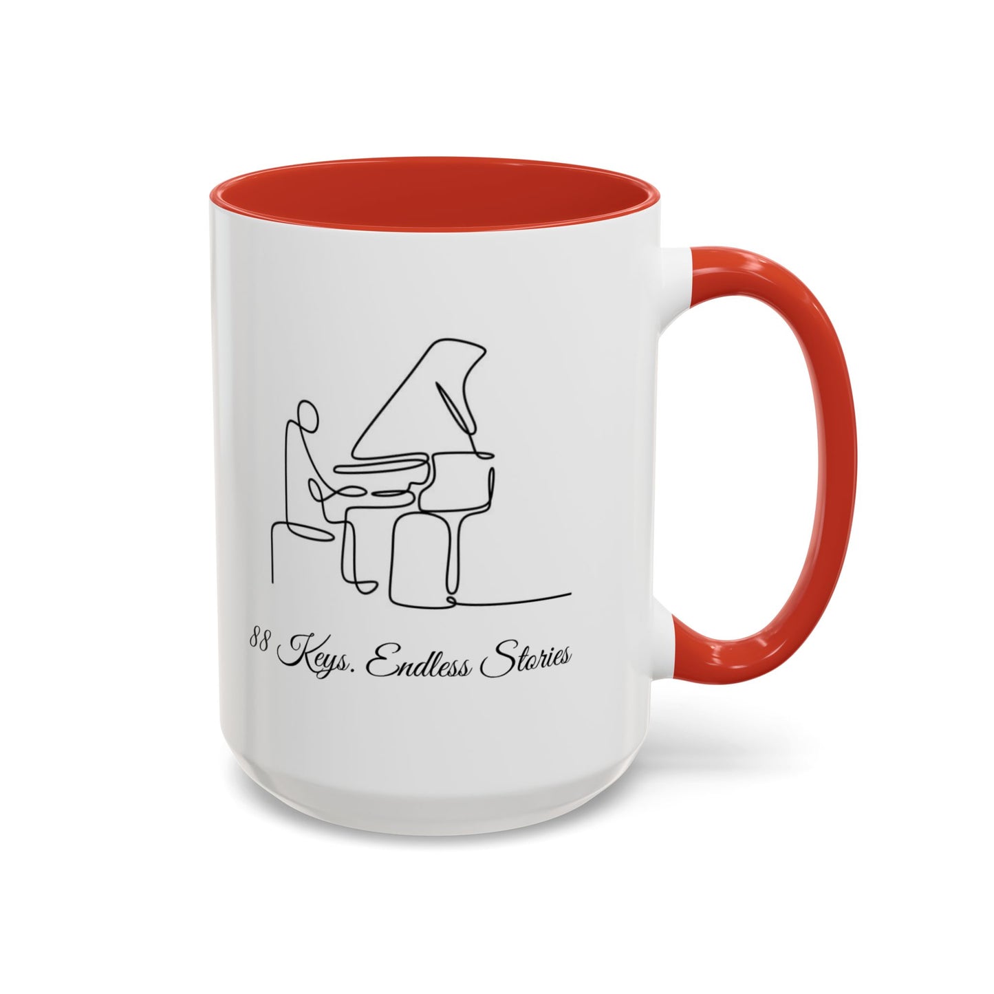 Piano Mug — "88 Keys, Endless Stories"  Coffee Mug
