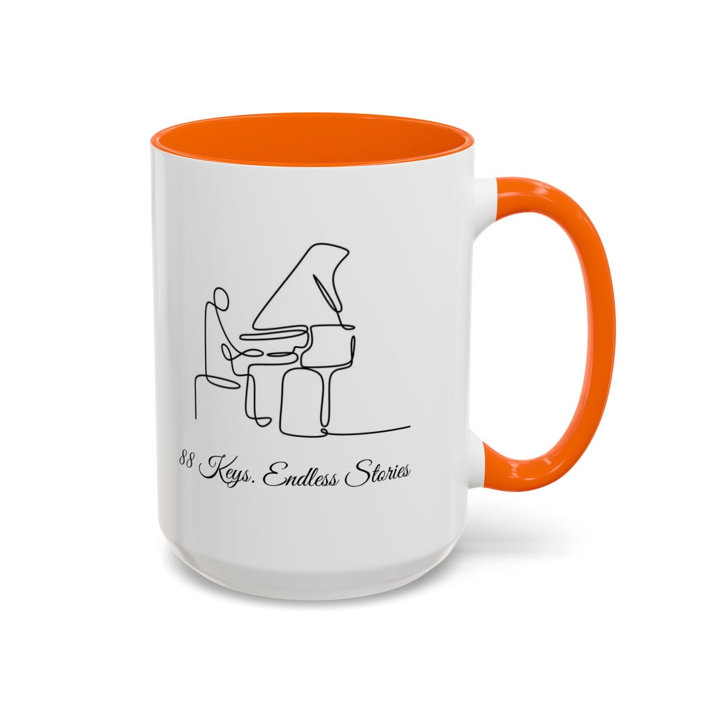 Piano Mug — "88 Keys, Endless Stories"  Coffee Mug