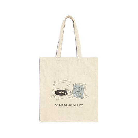 Analog Sound Society Canvas Tote - Vinyl Record & Turntable Eco Bag