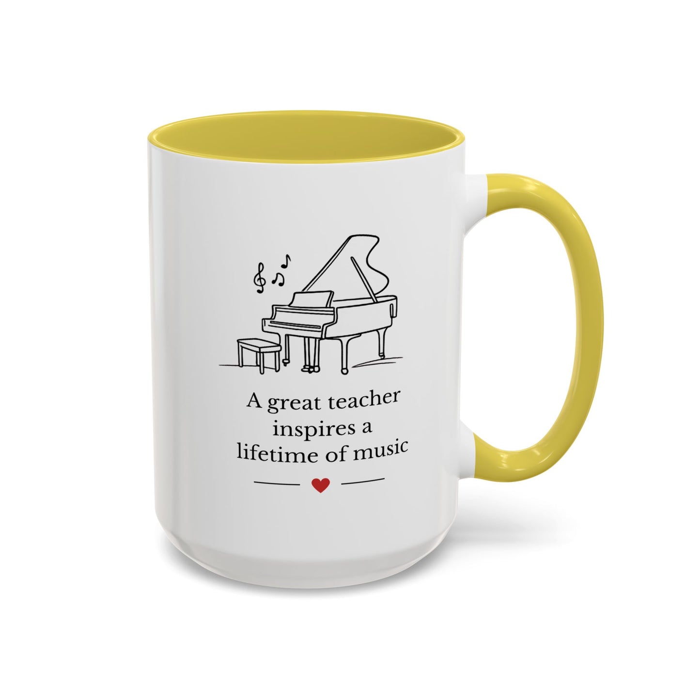 Music Teacher Mug — “A great teacher inspires a lifetime of music”