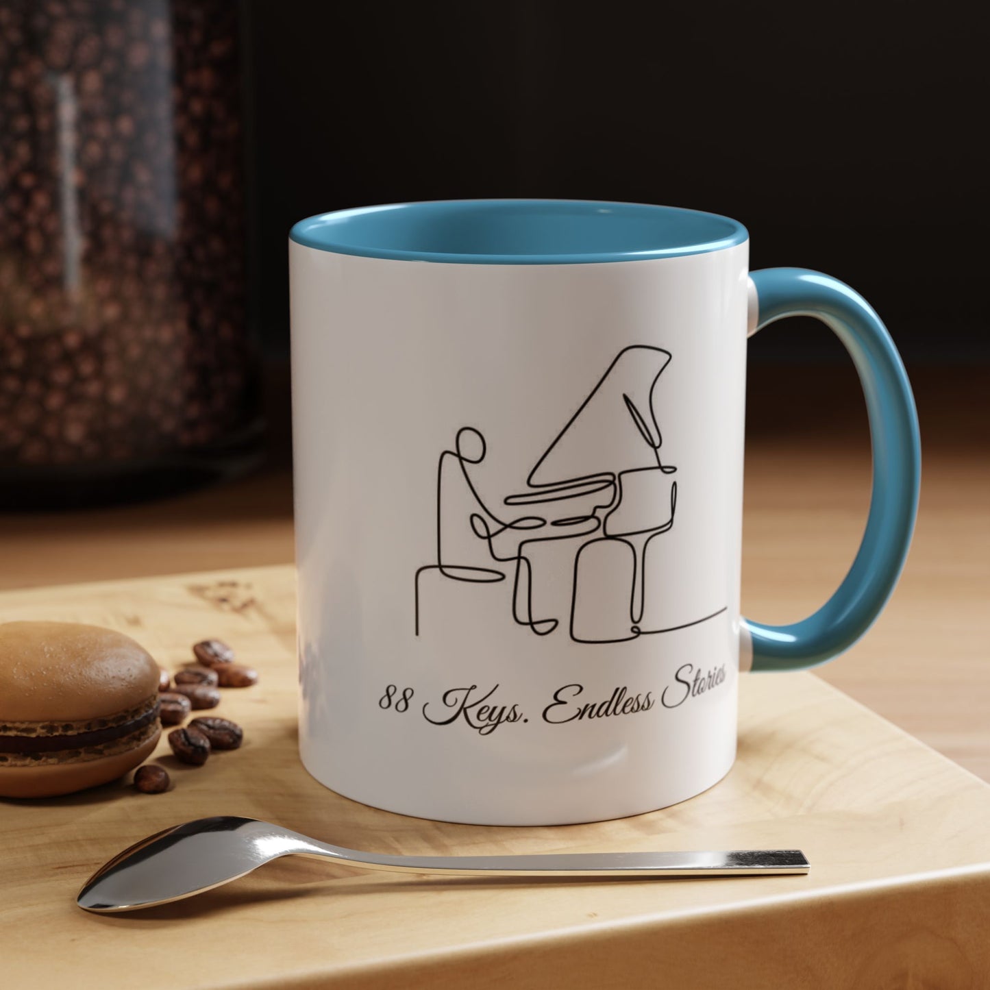 Piano Mug — "88 Keys, Endless Stories"  Coffee Mug