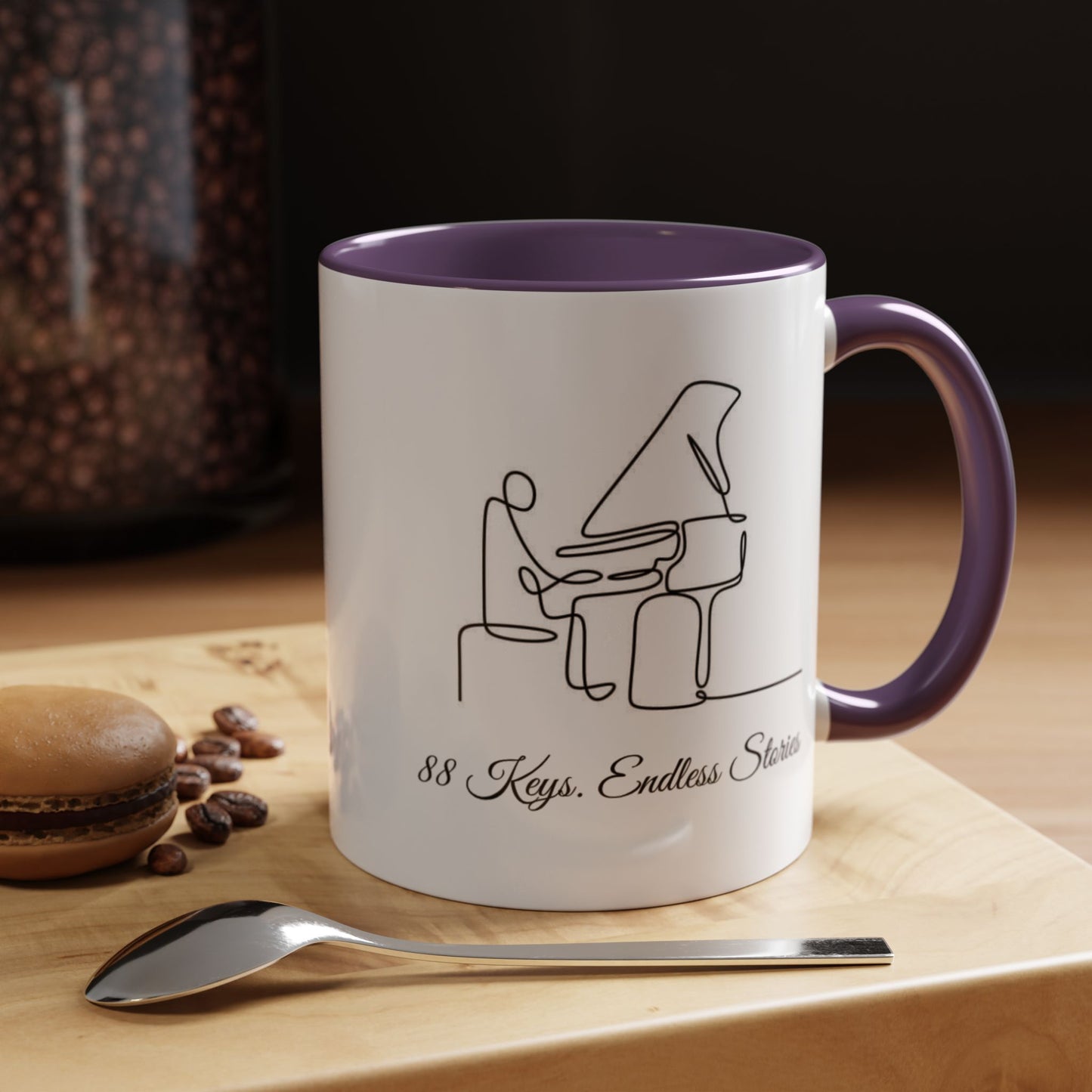 Piano Mug — "88 Keys, Endless Stories"  Coffee Mug