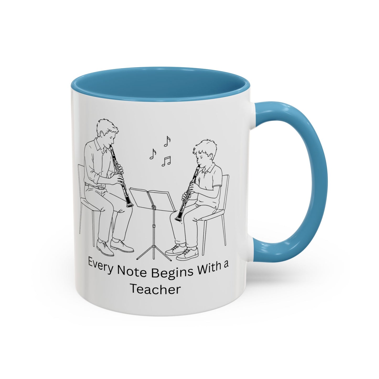 Cello Teacher Coffe Mug - Every Note Begins With a Teacher