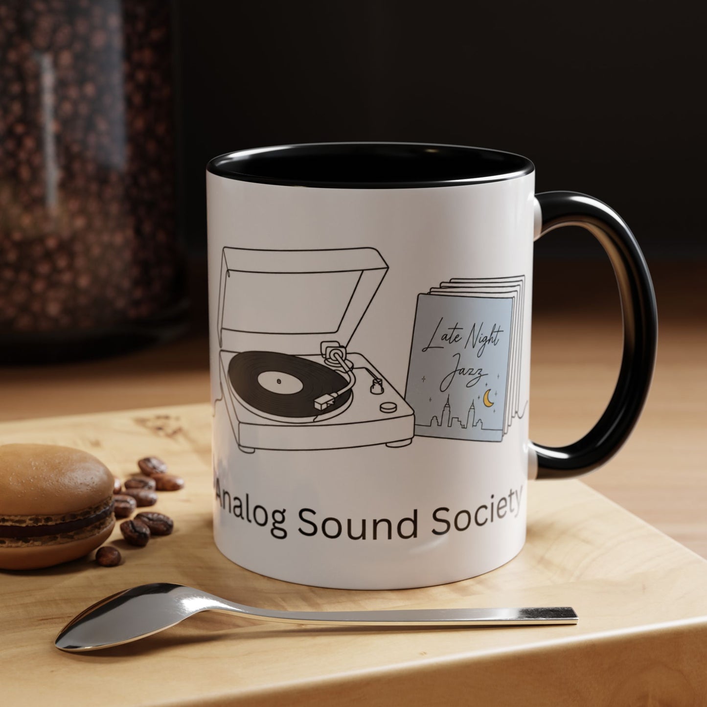 Analog Sound Society Accent Coffee Mug — Turntable Lovers 11/15oz