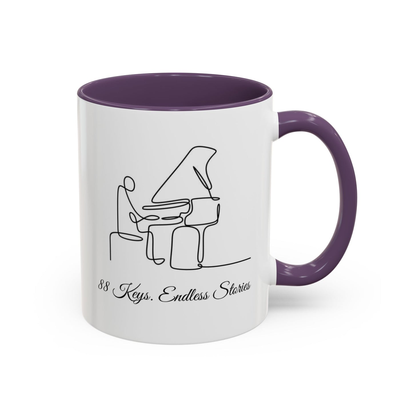 Piano Mug — "88 Keys, Endless Stories"  Coffee Mug