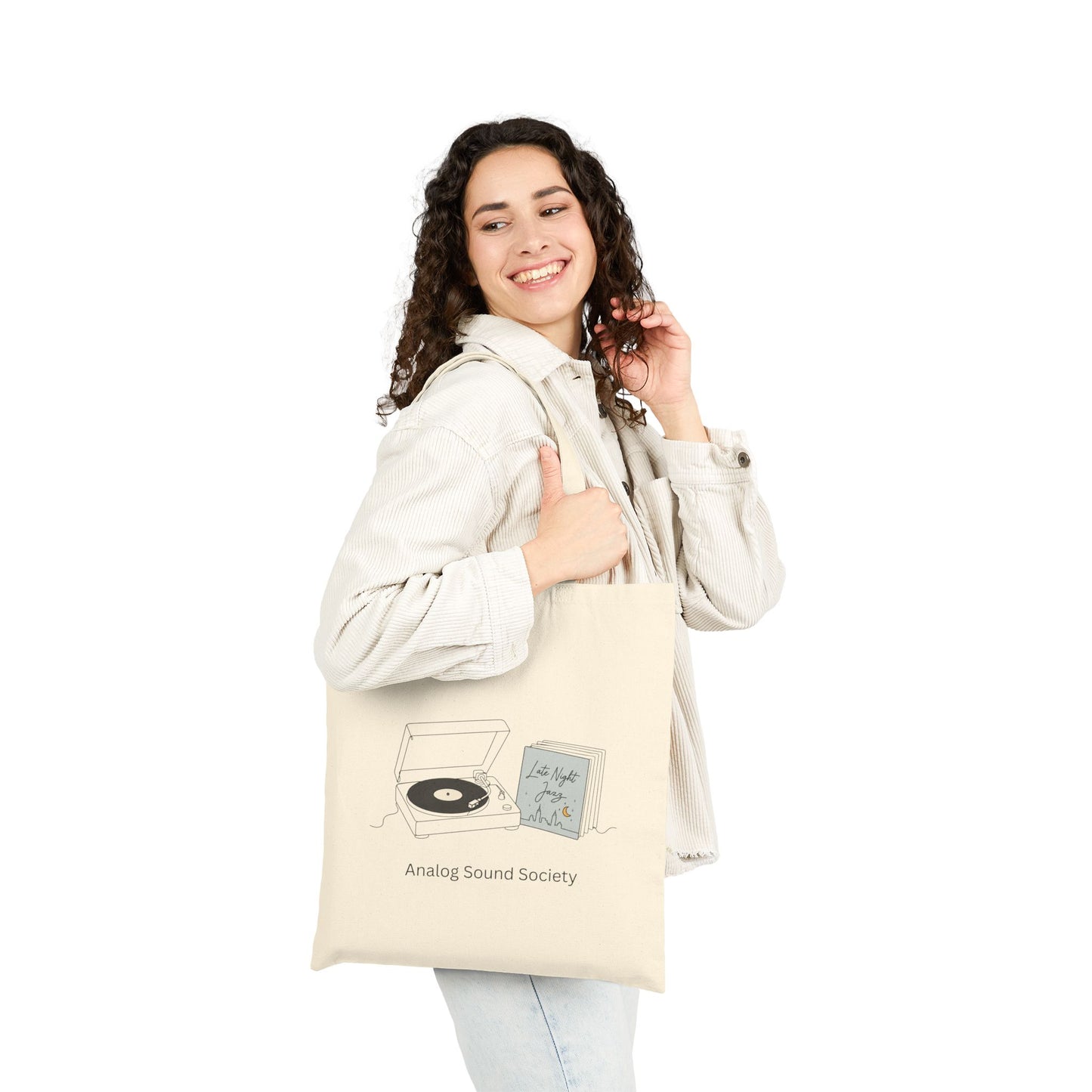 Analog Sound Society Canvas Tote - Vinyl Record & Turntable Eco Bag