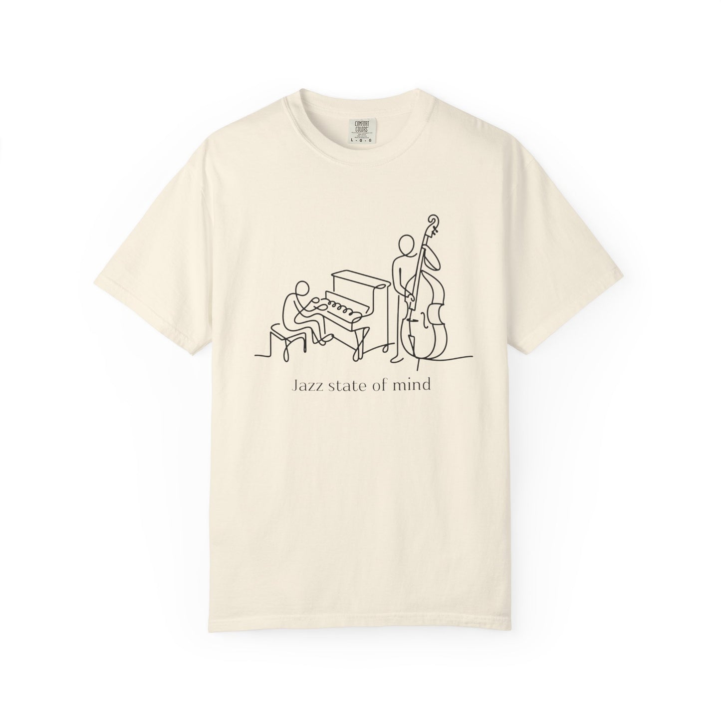 Jazz State of Mind T-Shirt - Minimalist Piano & Double Bass Music Tee
