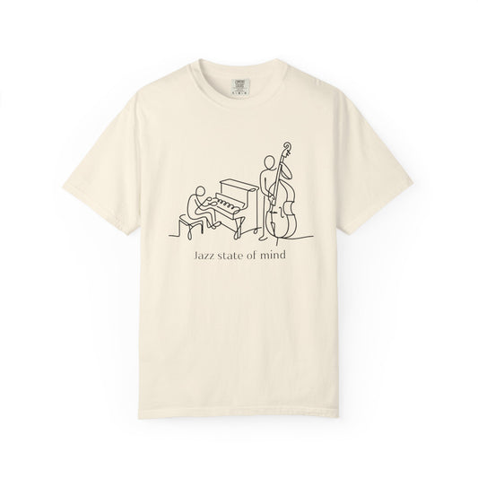 Jazz State of Mind T-Shirt - Minimalist Piano & Double Bass Music Tee