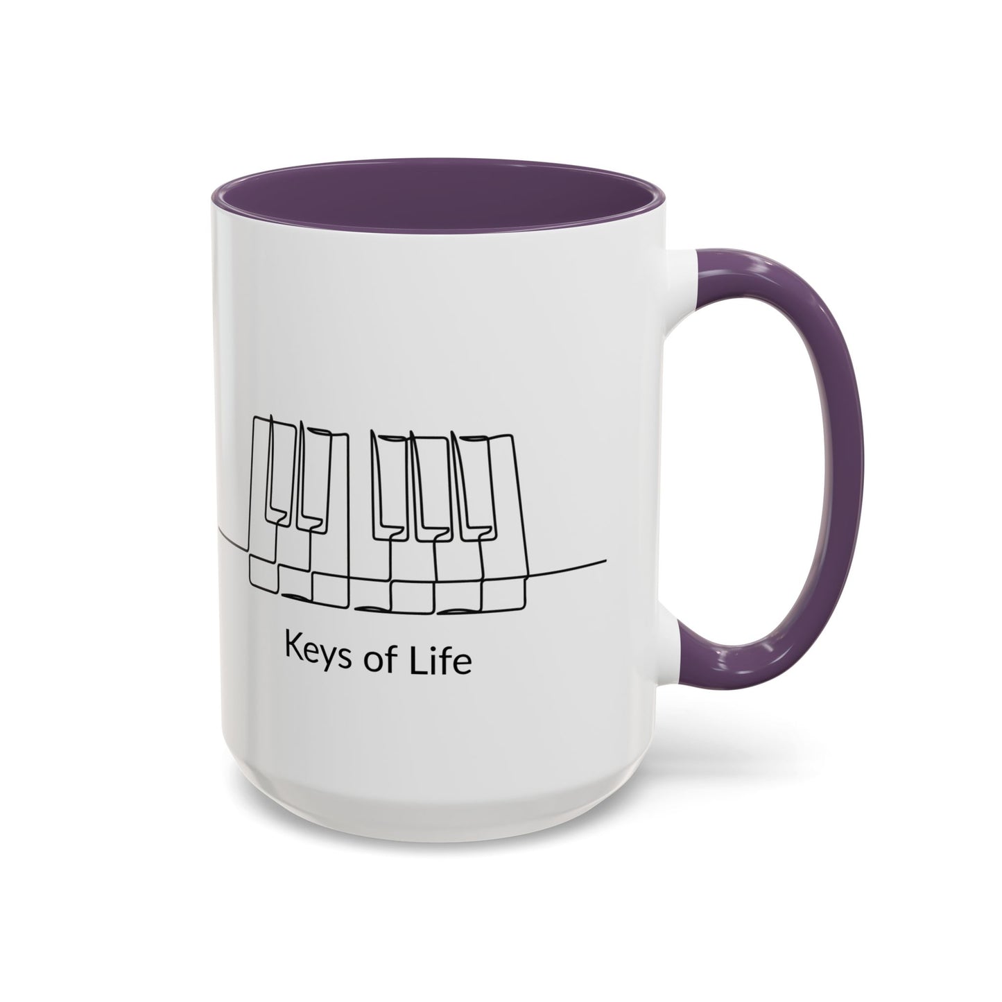 Keys of Life Piano Coffee Mug — Musician Gift Accent Mug (11/15oz)