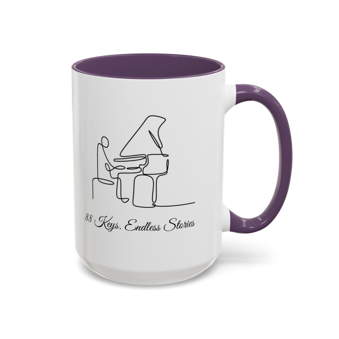 Piano Mug — "88 Keys, Endless Stories"  Coffee Mug
