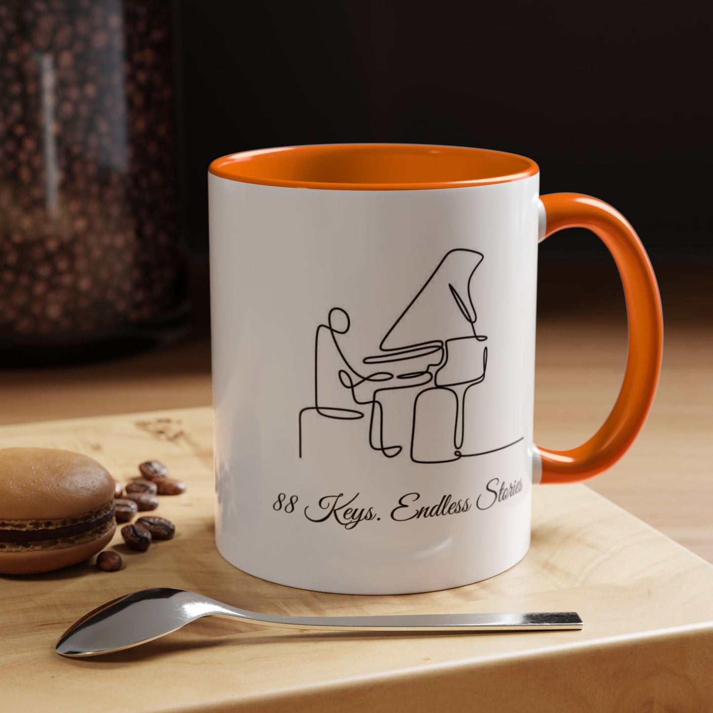 Piano Mug — "88 Keys, Endless Stories"  Coffee Mug