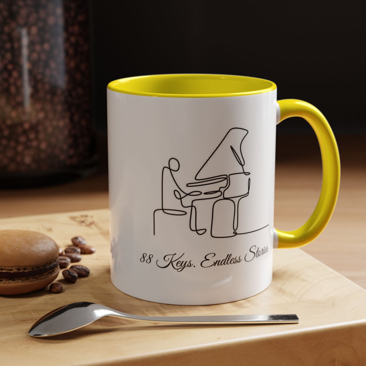 Piano Mug — "88 Keys, Endless Stories"  Coffee Mug