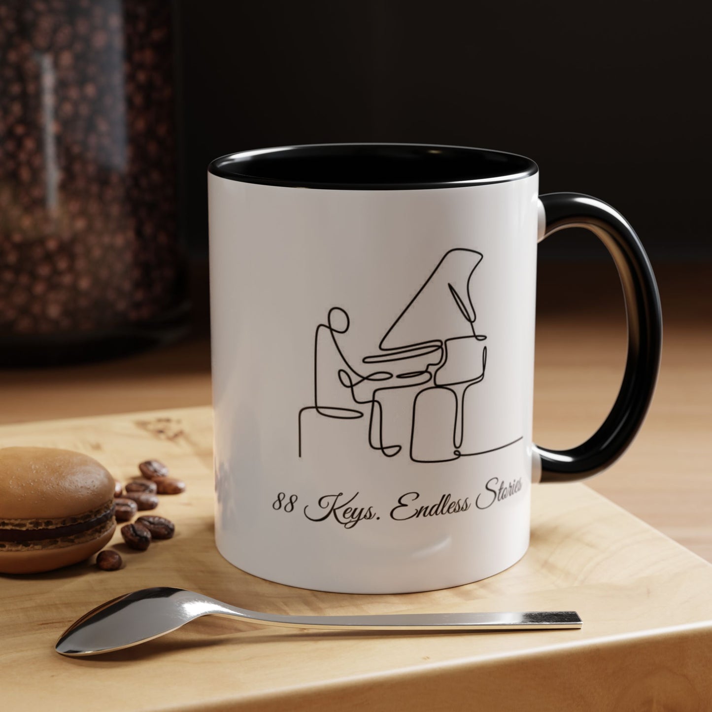 Piano Mug — "88 Keys, Endless Stories"  Coffee Mug