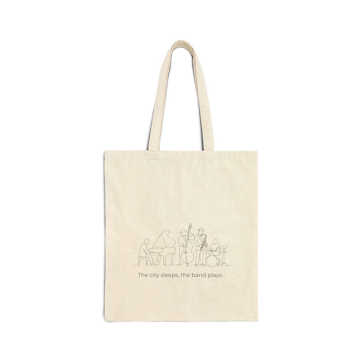 Jazz Band minimal design tote bag