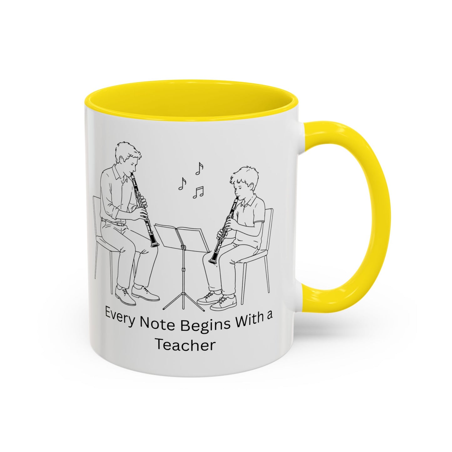 Cello Teacher Coffe Mug - Every Note Begins With a Teacher