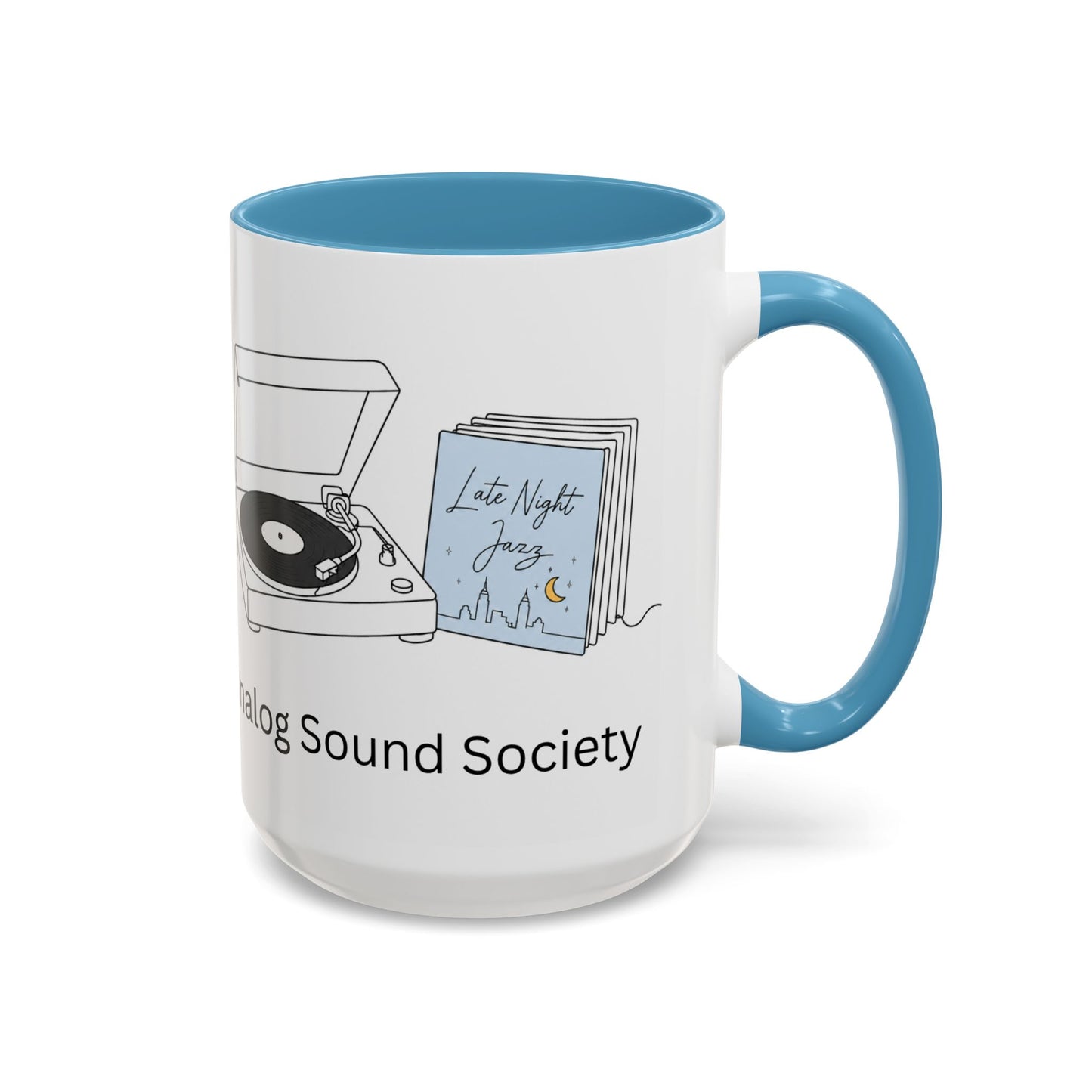 Analog Sound Society Accent Coffee Mug — Turntable Lovers 11/15oz