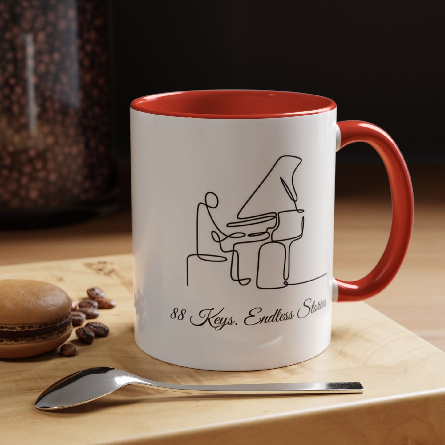 Piano Mug — "88 Keys, Endless Stories"  Coffee Mug