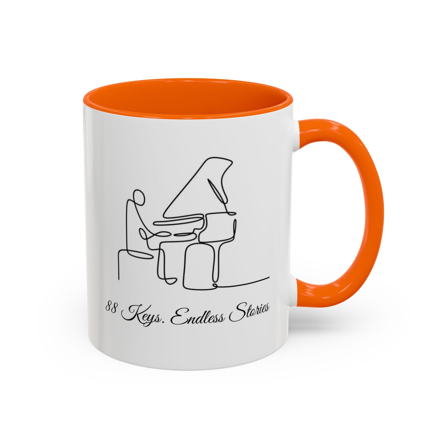 Piano Mug — "88 Keys, Endless Stories"  Coffee Mug