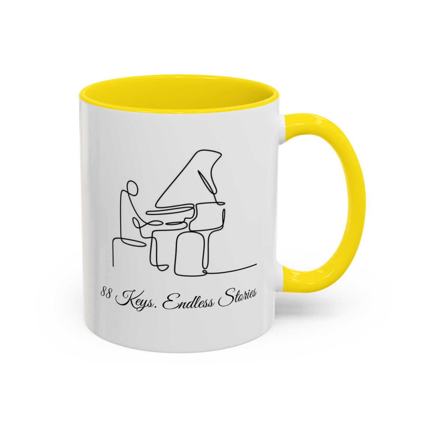 Piano Mug — "88 Keys, Endless Stories"  Coffee Mug