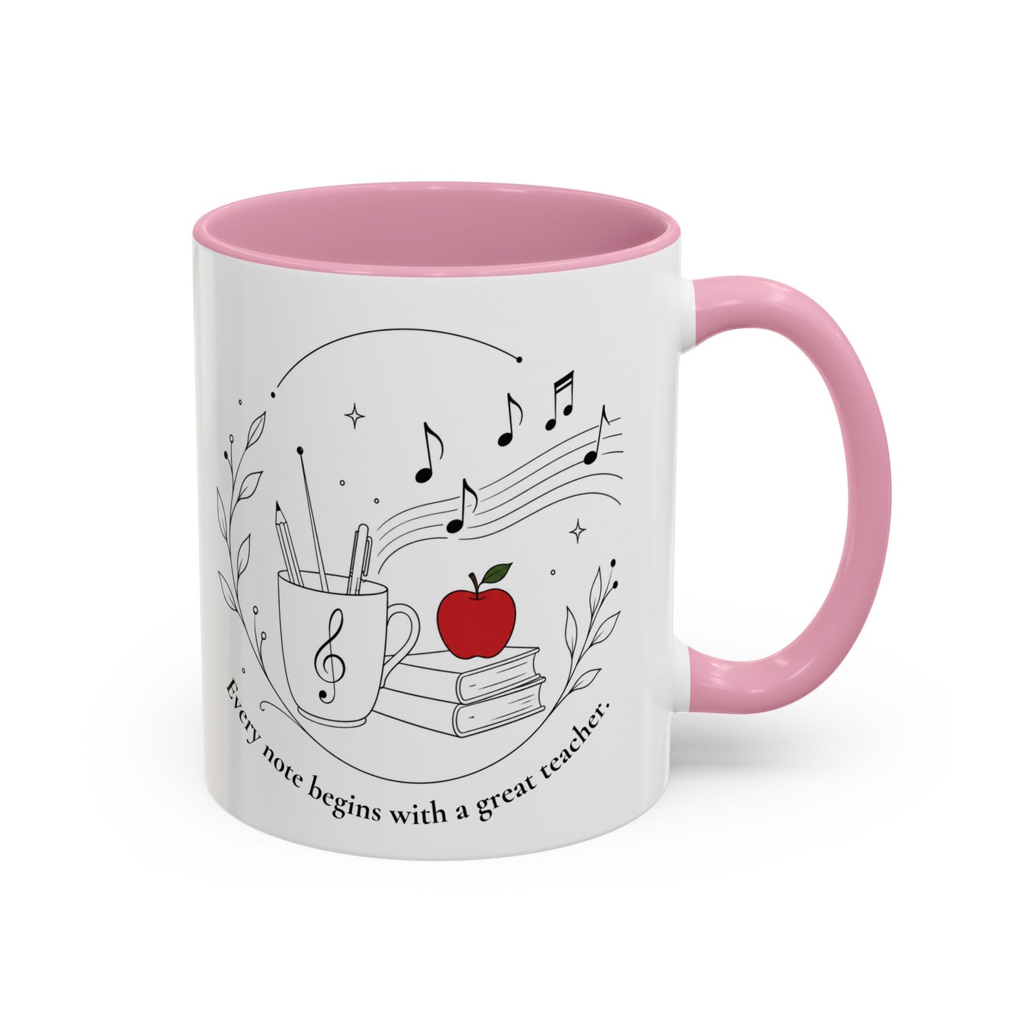 Teacher Appreciation Music Mug (11oz/15oz) — "Every note begins with a great teacher"